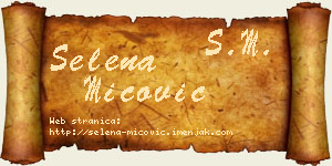 Selena Mićović vizit kartica